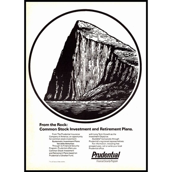 1971 The Prudential Financial Security Program Vintage Print Ad Graphic Logo Art - Picture 1 of 1